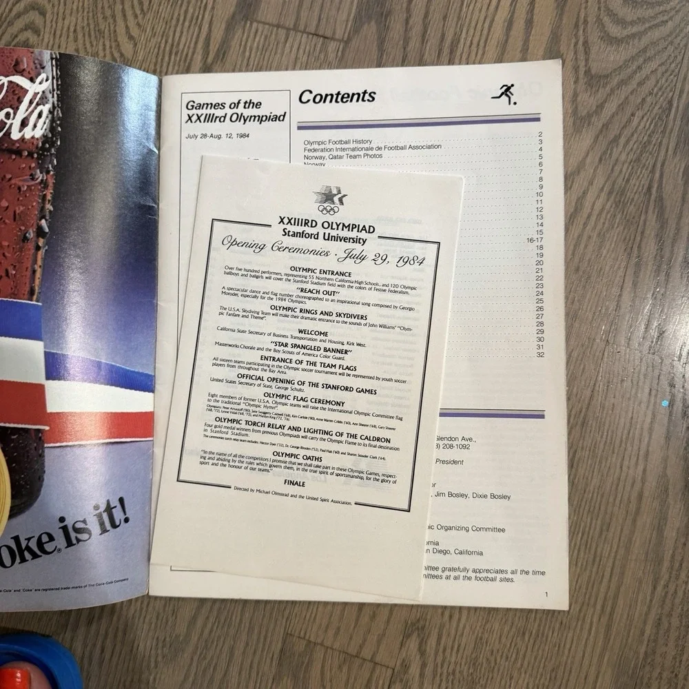 1984 Olympic Soccer Program‎ - Stanford Stadium - US Vs Costa Rica